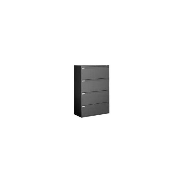 Gec Global 9300 Series 42"W 4 Drawer Binder Lateral File - Black 9342P4F1-H-BLK - main